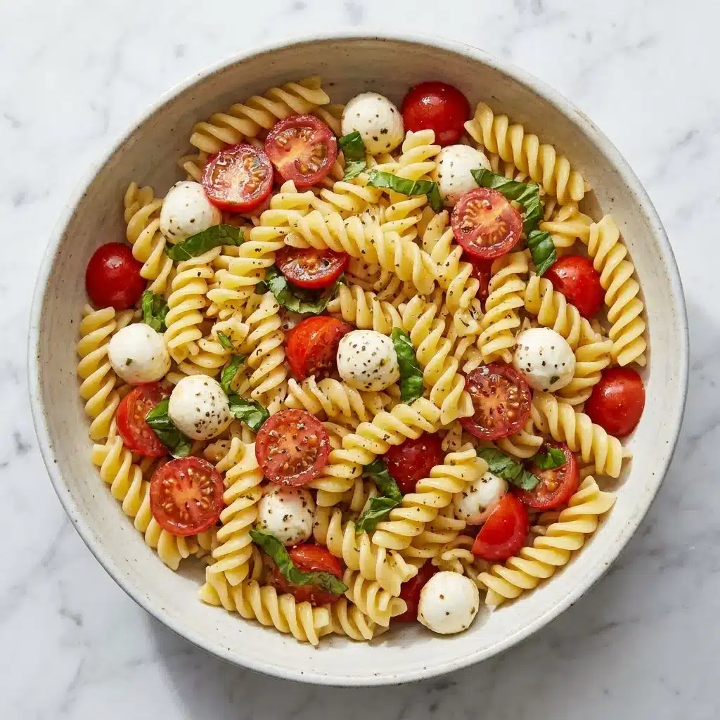 Creamy Caprese Pasta Salad