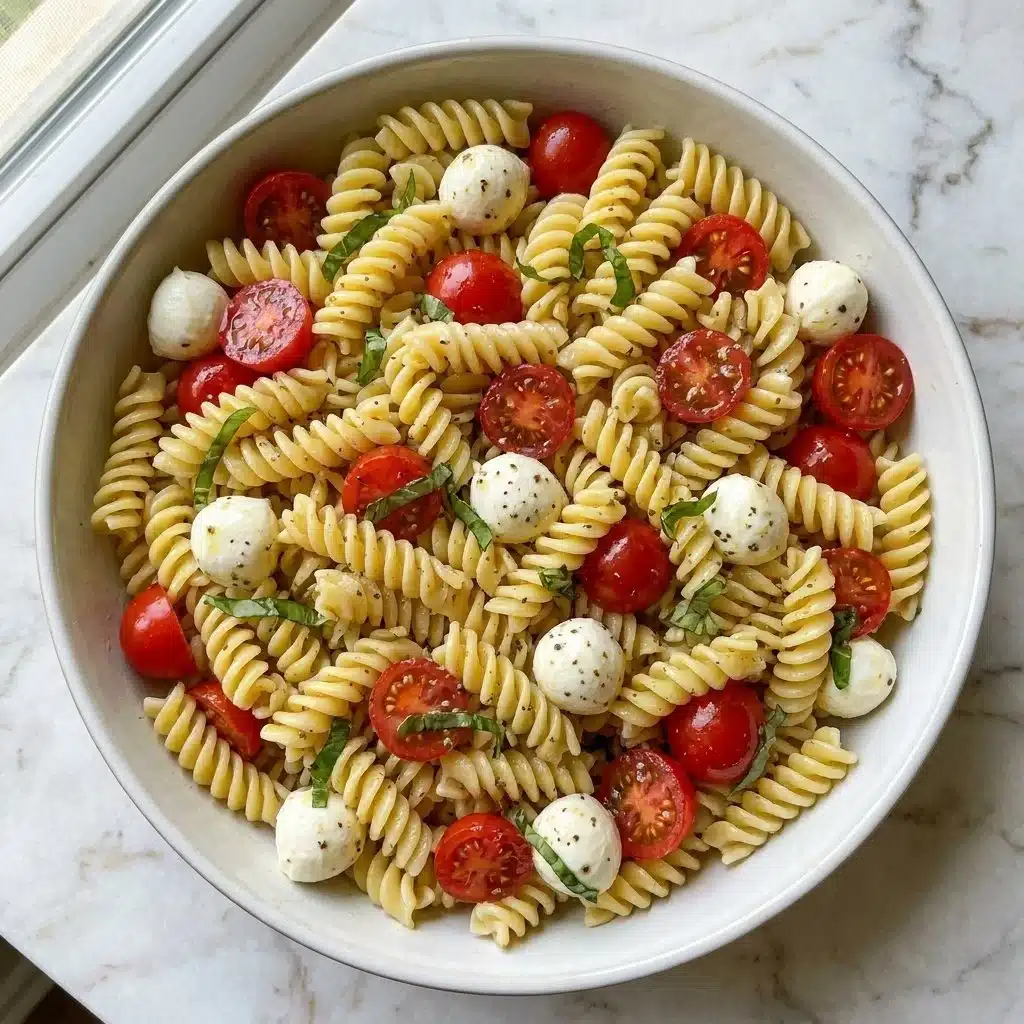 Creamy Caprese Pasta Salad