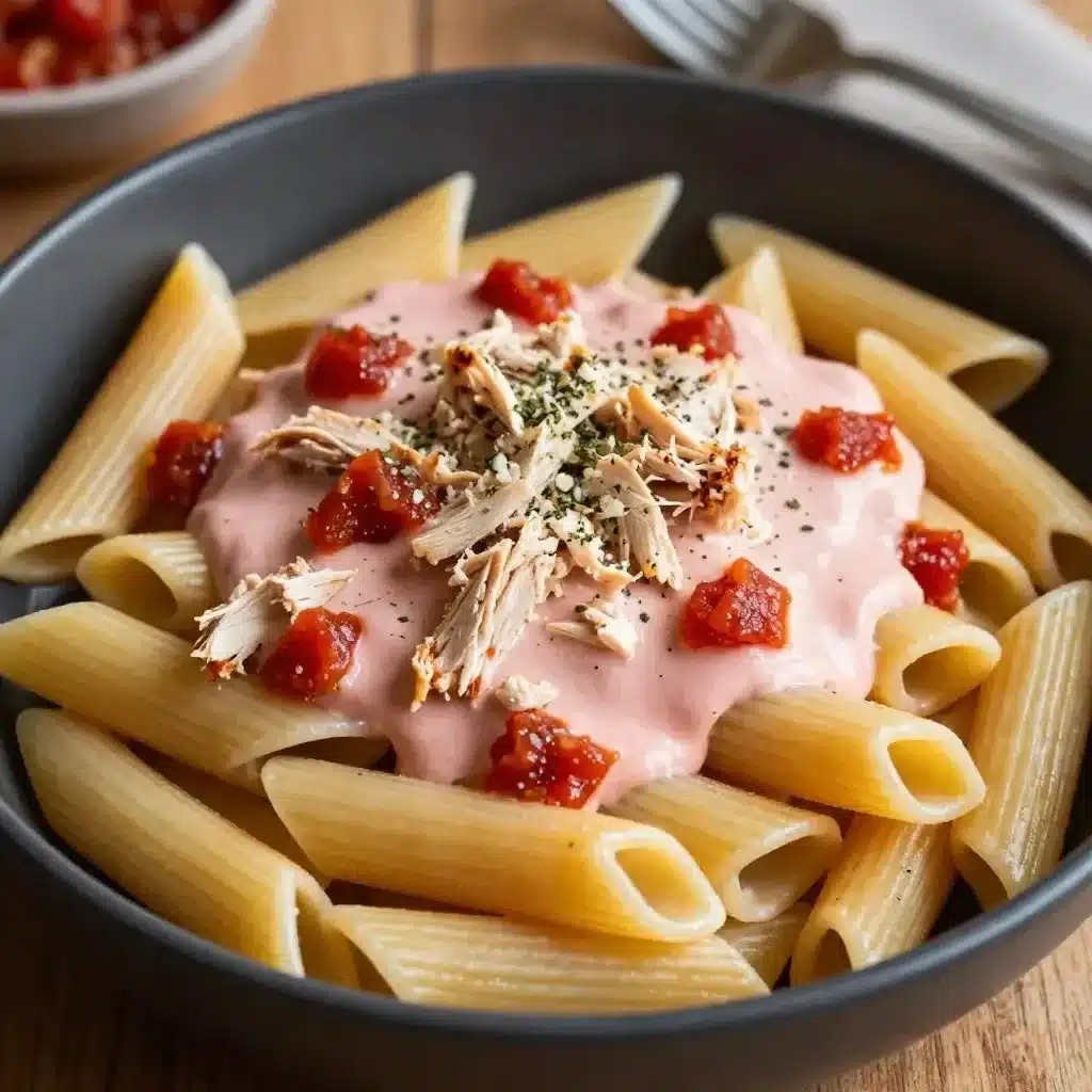 Crockpot Chicken and Pasta Pink Sauce