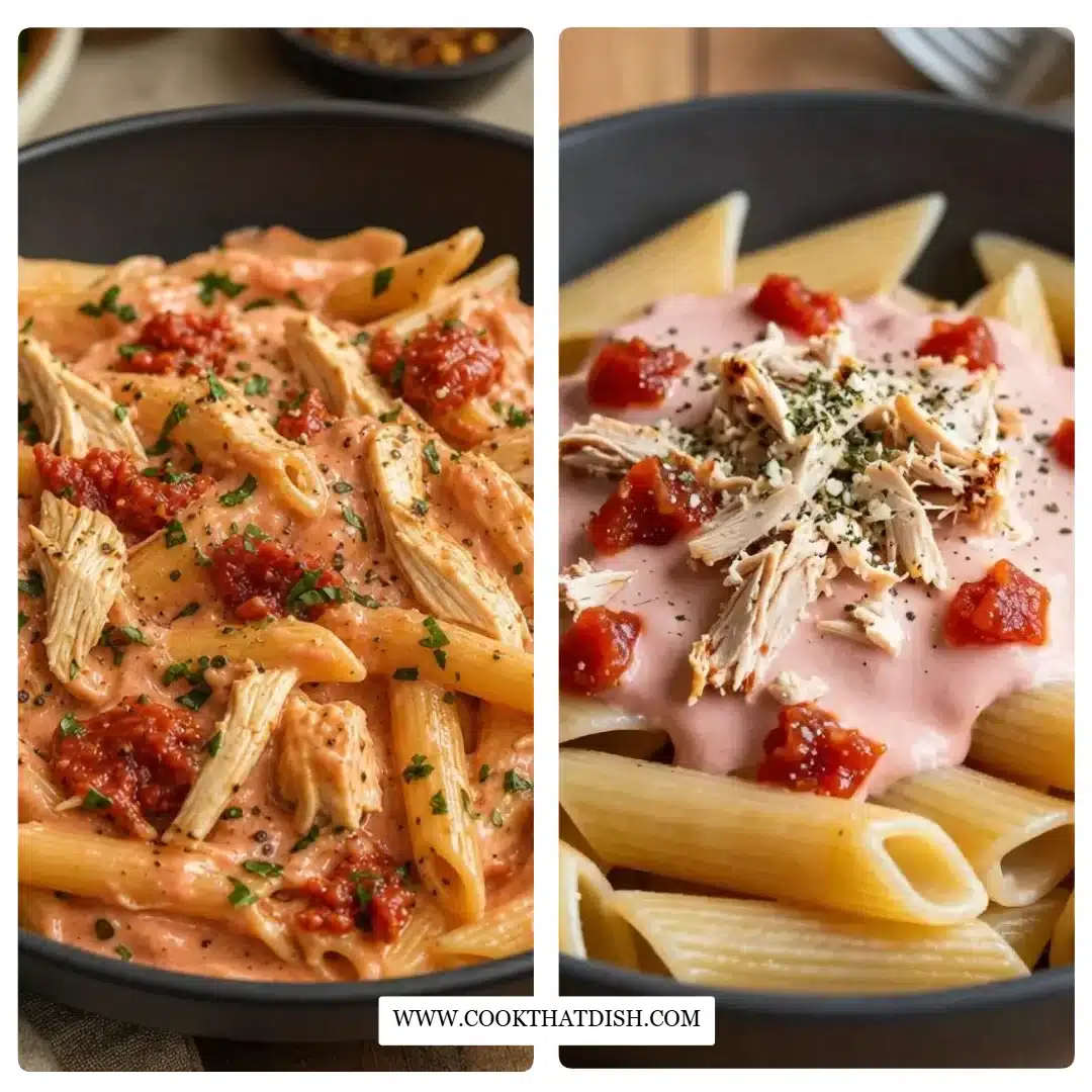 Crockpot Chicken and Pasta Pink Sauce