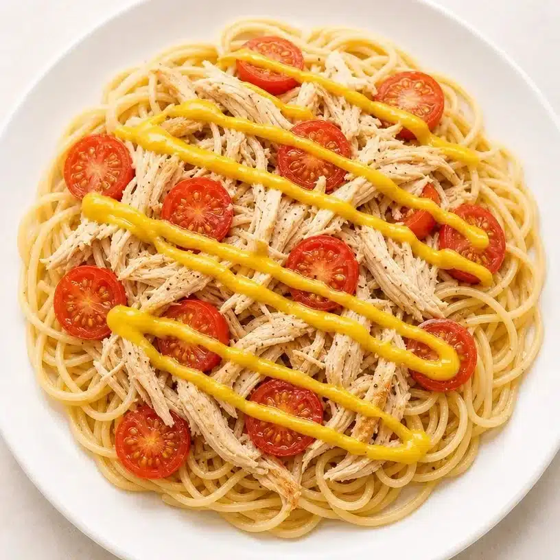 Crockpot Chicken Spaghetti