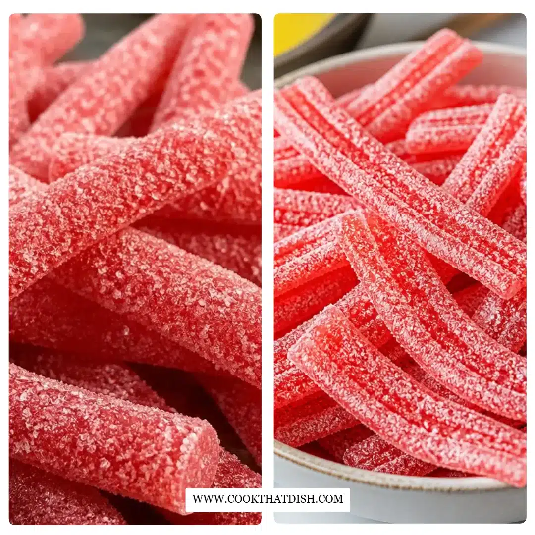 Delicious Rhubarb Sour Belts