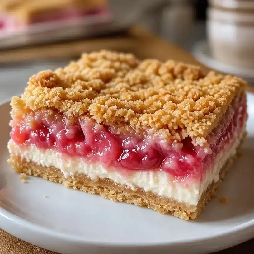 Delicious Tasty No Bake Rhubarb Bars for Summer Bliss