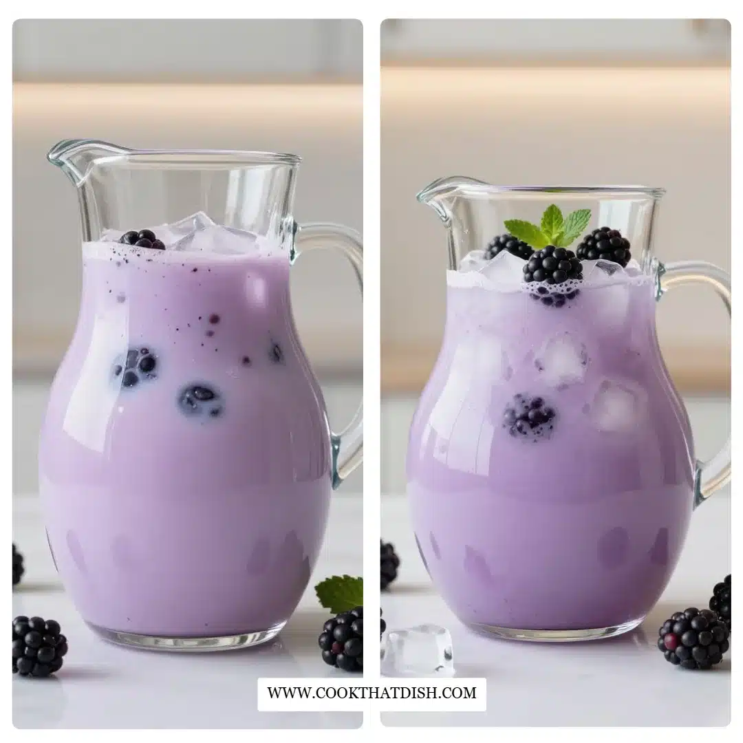 Homemade Blackberry Coconut Pink Drink