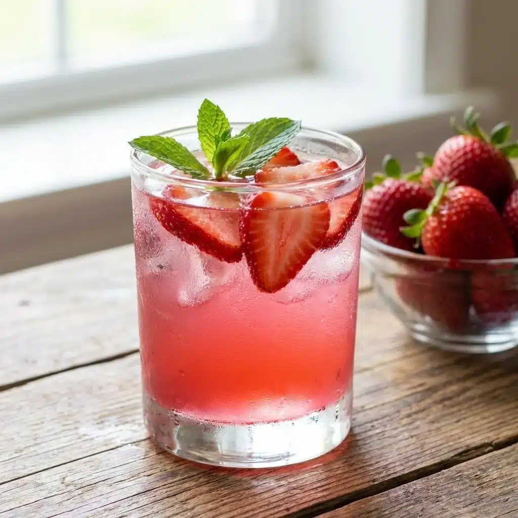 Refreshing homemade strawberry electrolyte drink recipe with natural ingredients