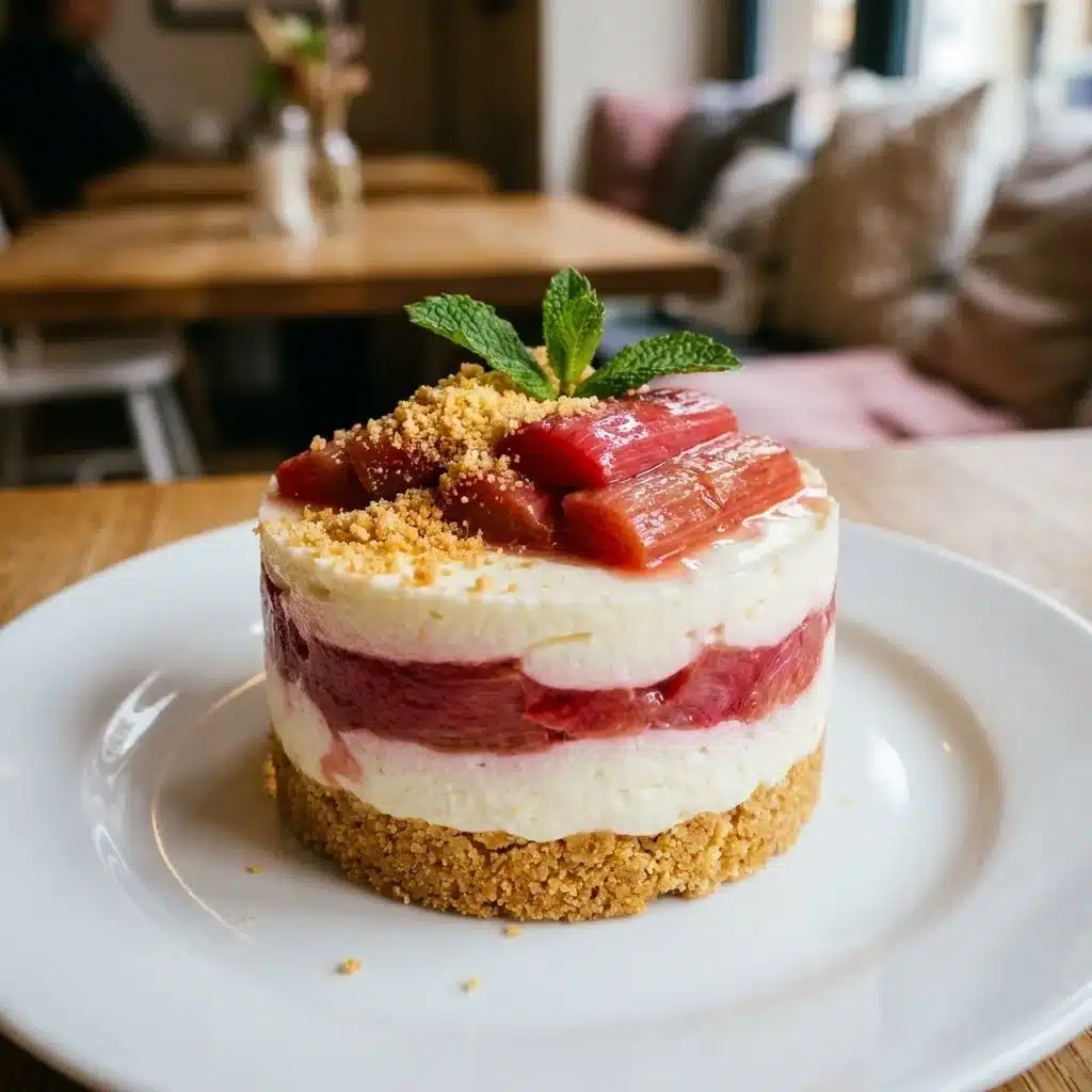 Layered Rhubarb Pudding