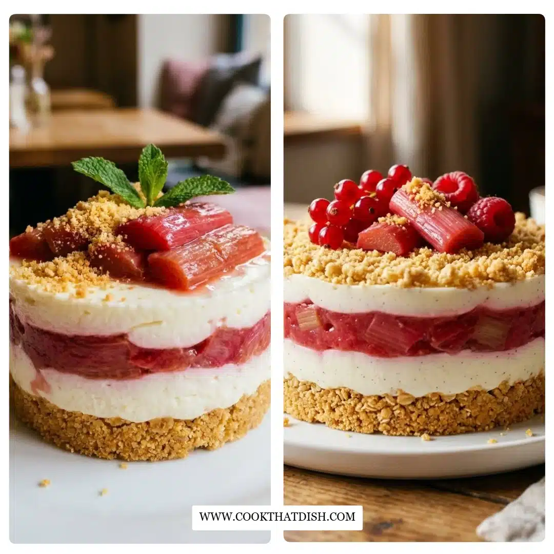 Layered Rhubarb Pudding