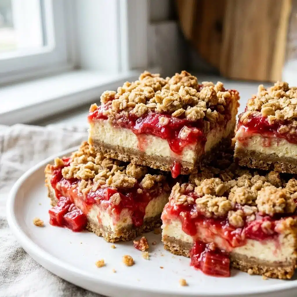 Rhubarb Cheesecake Bars